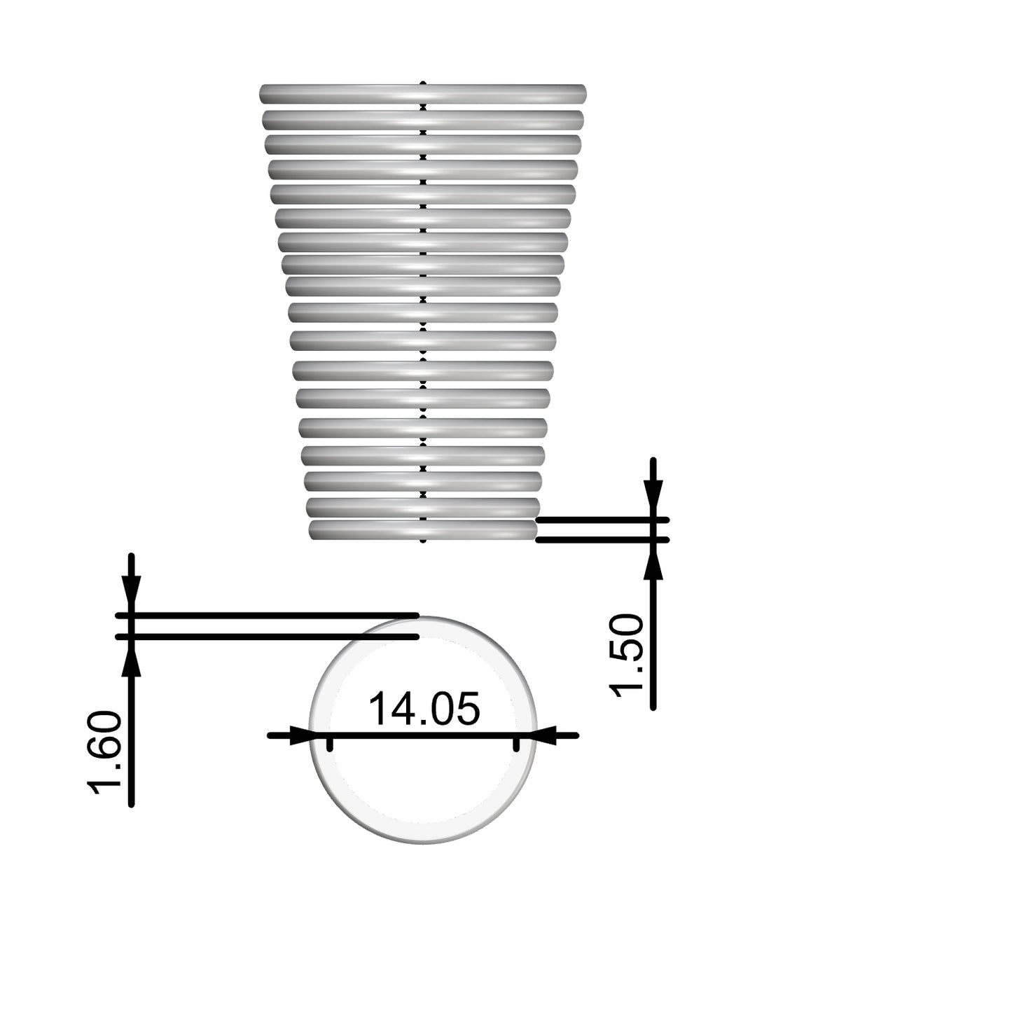 Uncut bands for cutdown pave - 1.5mm wide