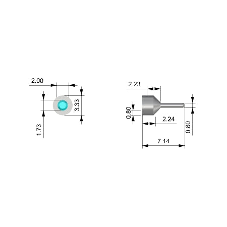 Stacking Ring 2mm Round Bezel Peg Head 3d Model