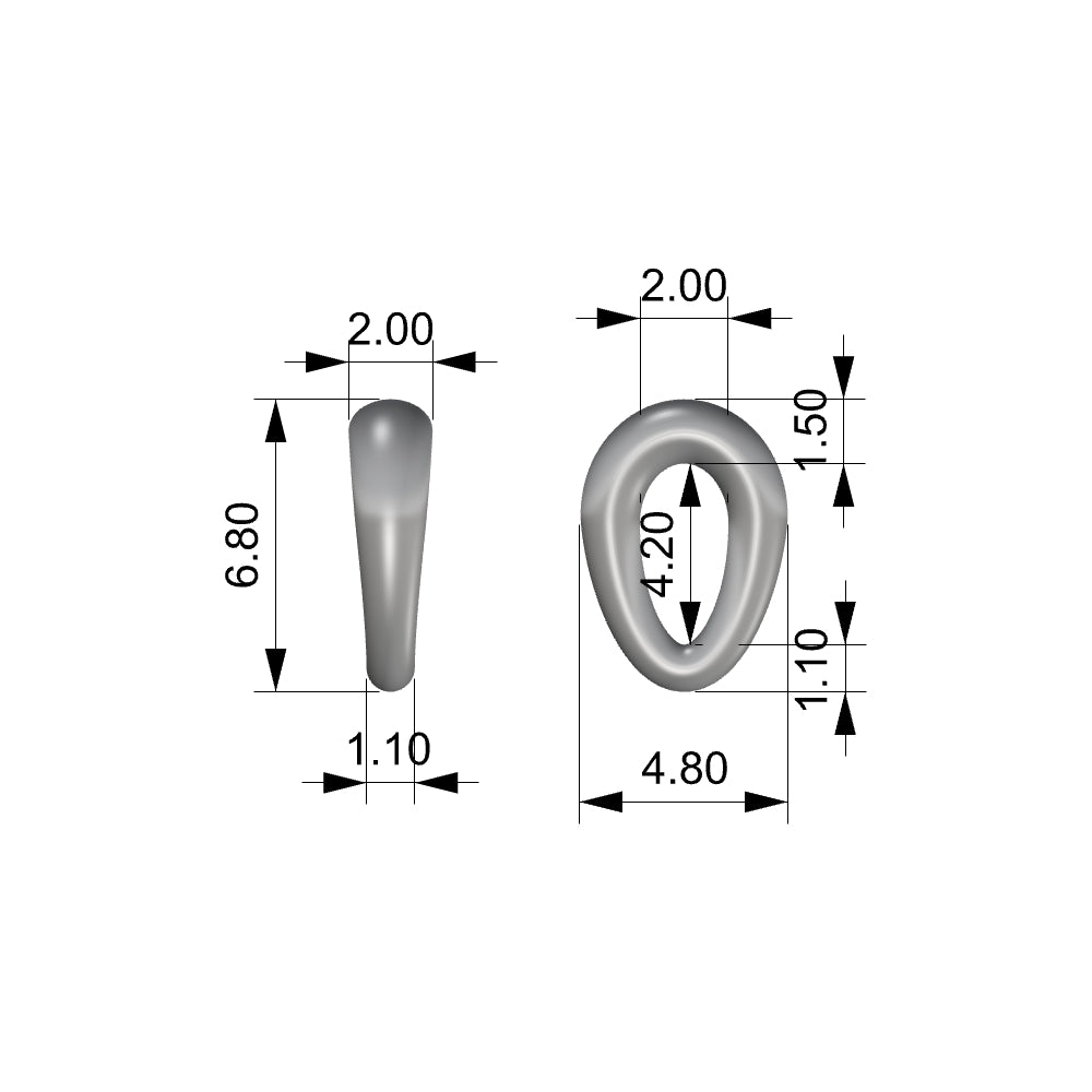 Bail - Oval Shaped 1.1x2x6.8mm