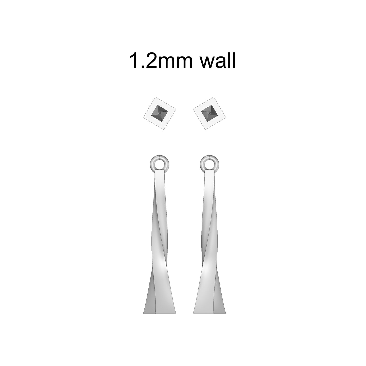 Twist Drop Earring / Pendant