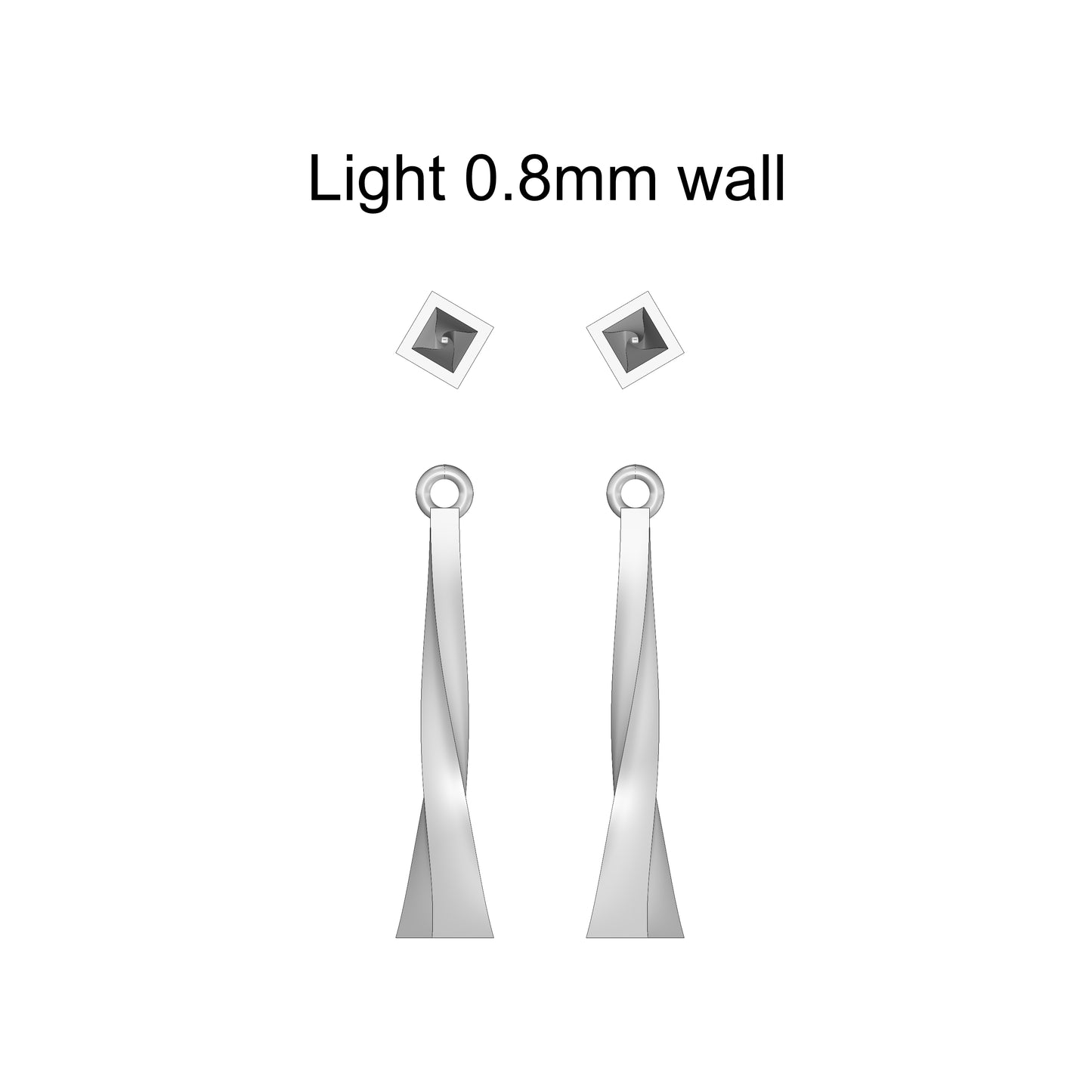Twist Drop Earring / Pendant