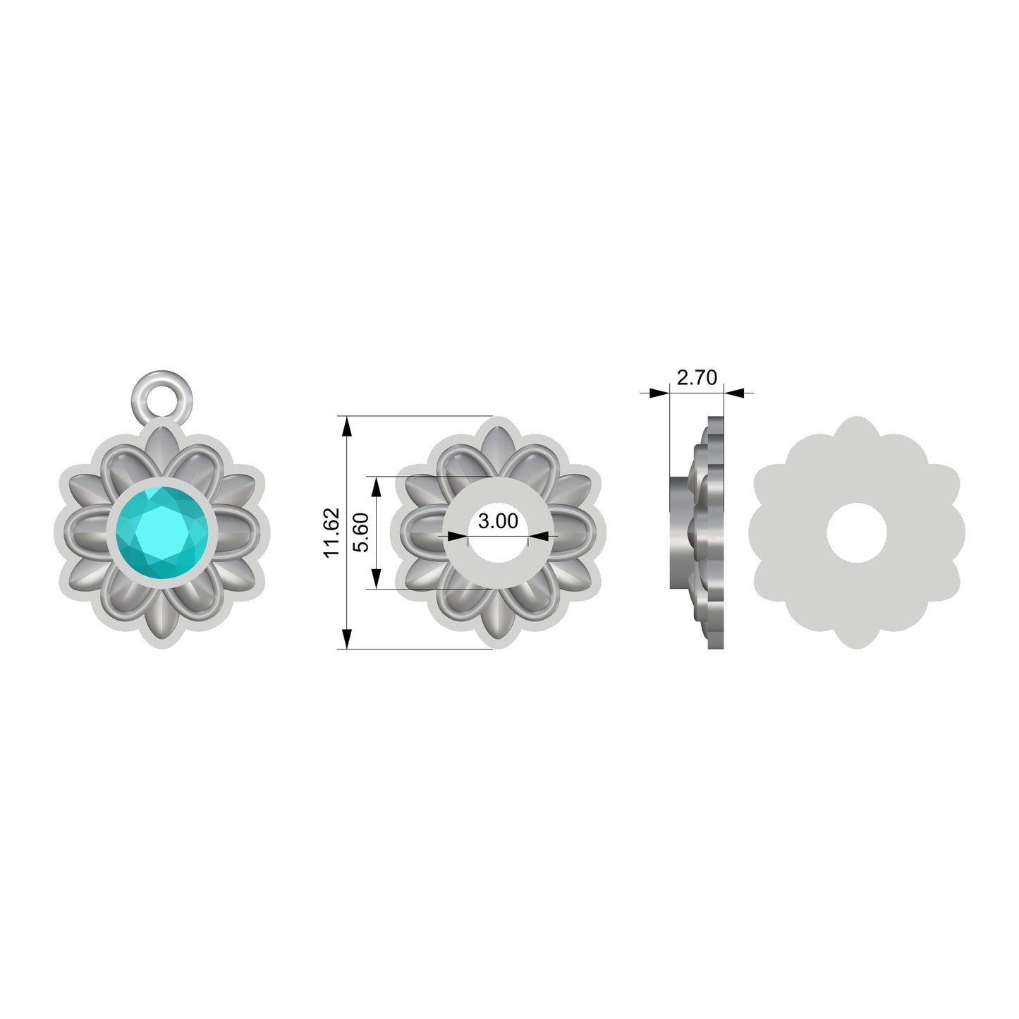 Victoria Bezel Drop Setting for 3.5-4.6mm round