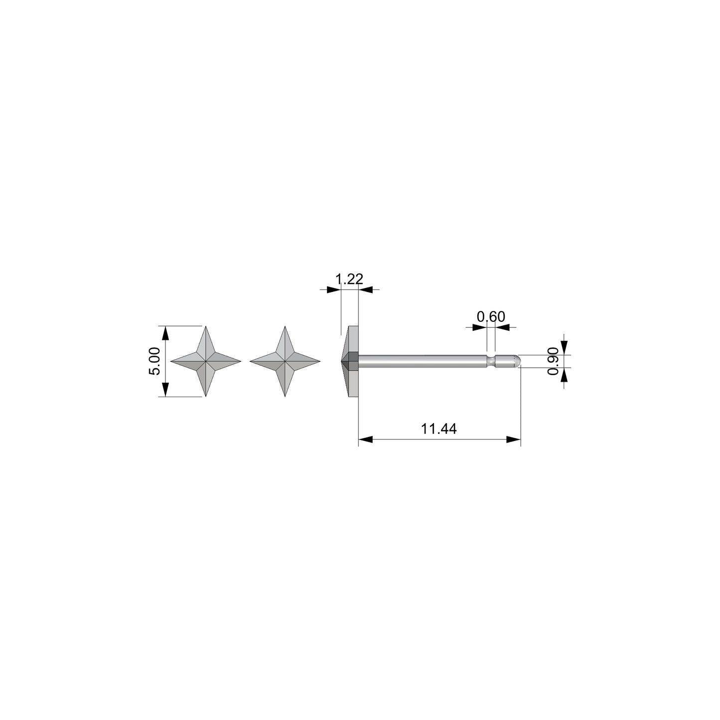 Earring - Tiny Star Stud model