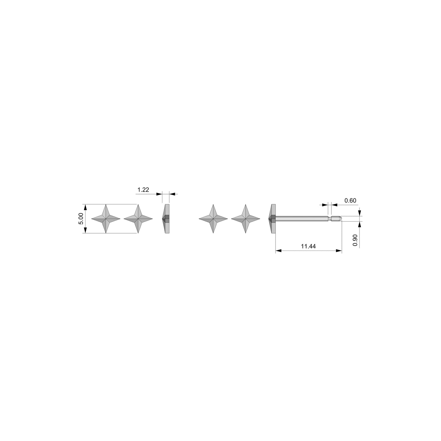 Earring - Tiny Star Stud model
