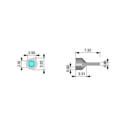 Stacking Ring 2.5mm Round bezel peg head 3d model