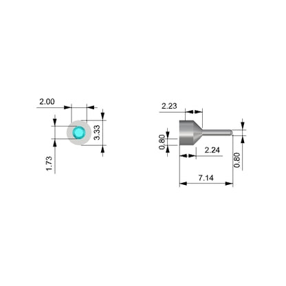 Stacking Ring 2mm Round Bezel Peg Head 3d Model