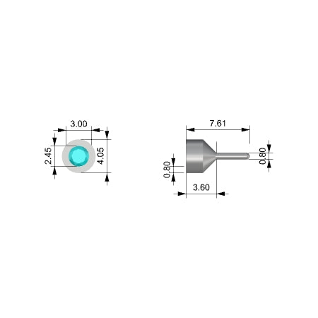 Stacking Ring 3.0mm Round bezel peg head 3d model