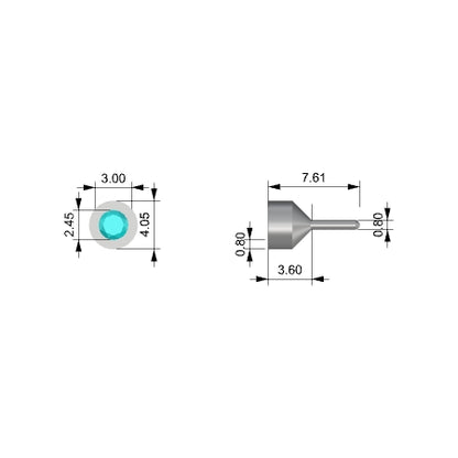 Stacking Ring 3.0mm Round bezel peg head 3d model