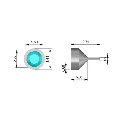 Stacking Ring 5.5mm Round 0.66cts bezel peg head 3d model