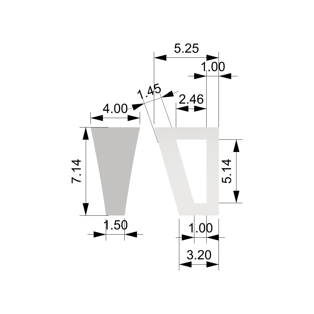 Rectangular bail 1.5x4x7.1mm