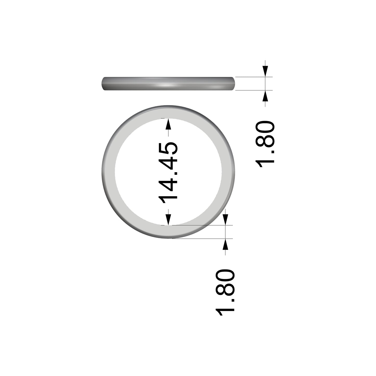Uncut bands for cutdown pave - 1.8mm wide