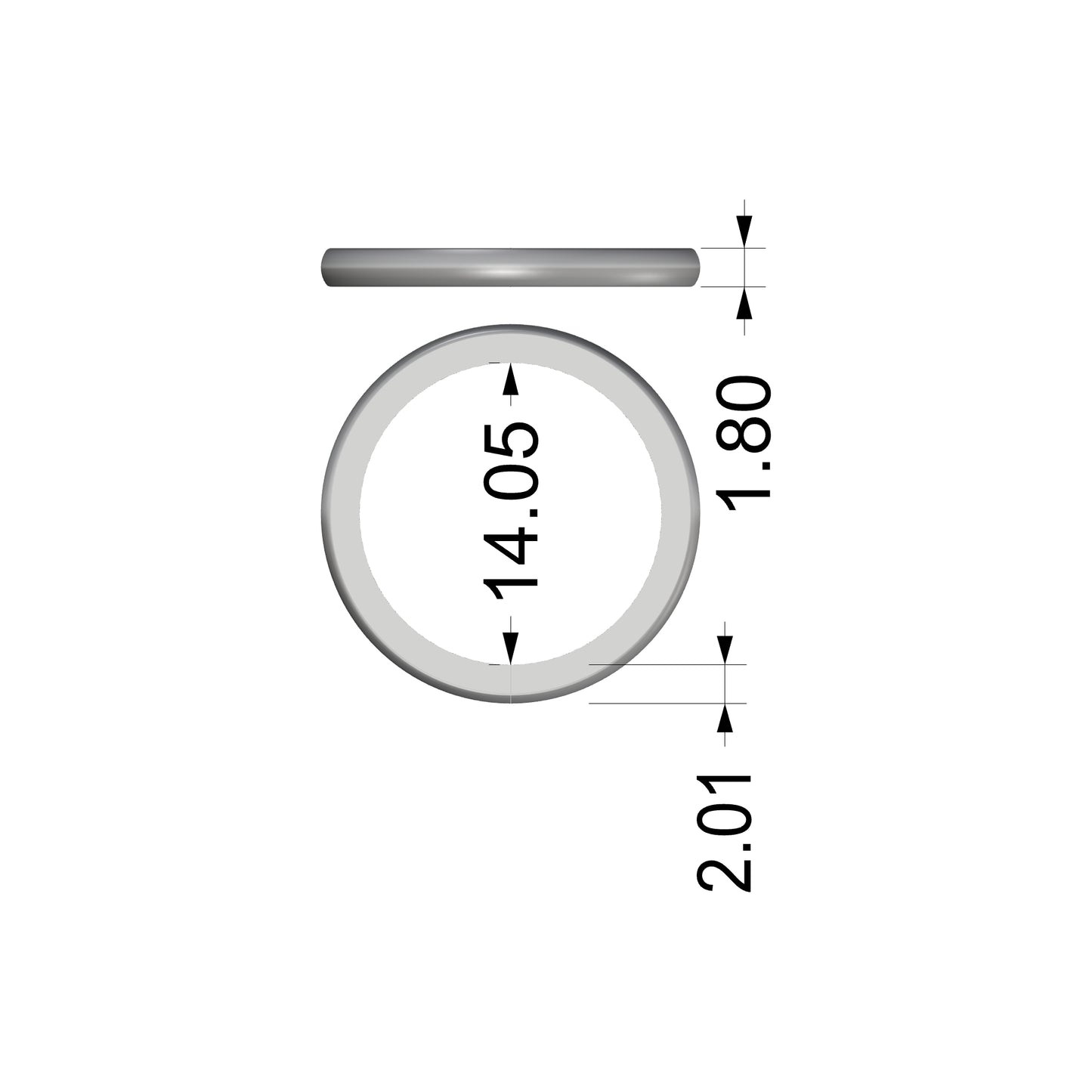 Uncut bands for cutdown pave - 1.8mm wide