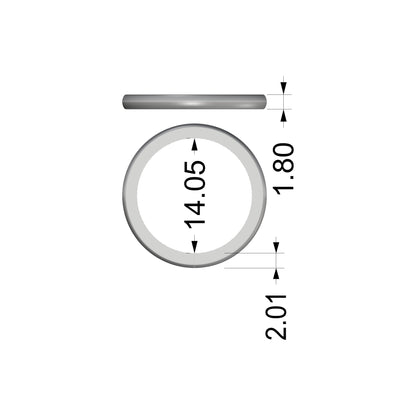 Uncut bands for cutdown pave - 1.8mm wide