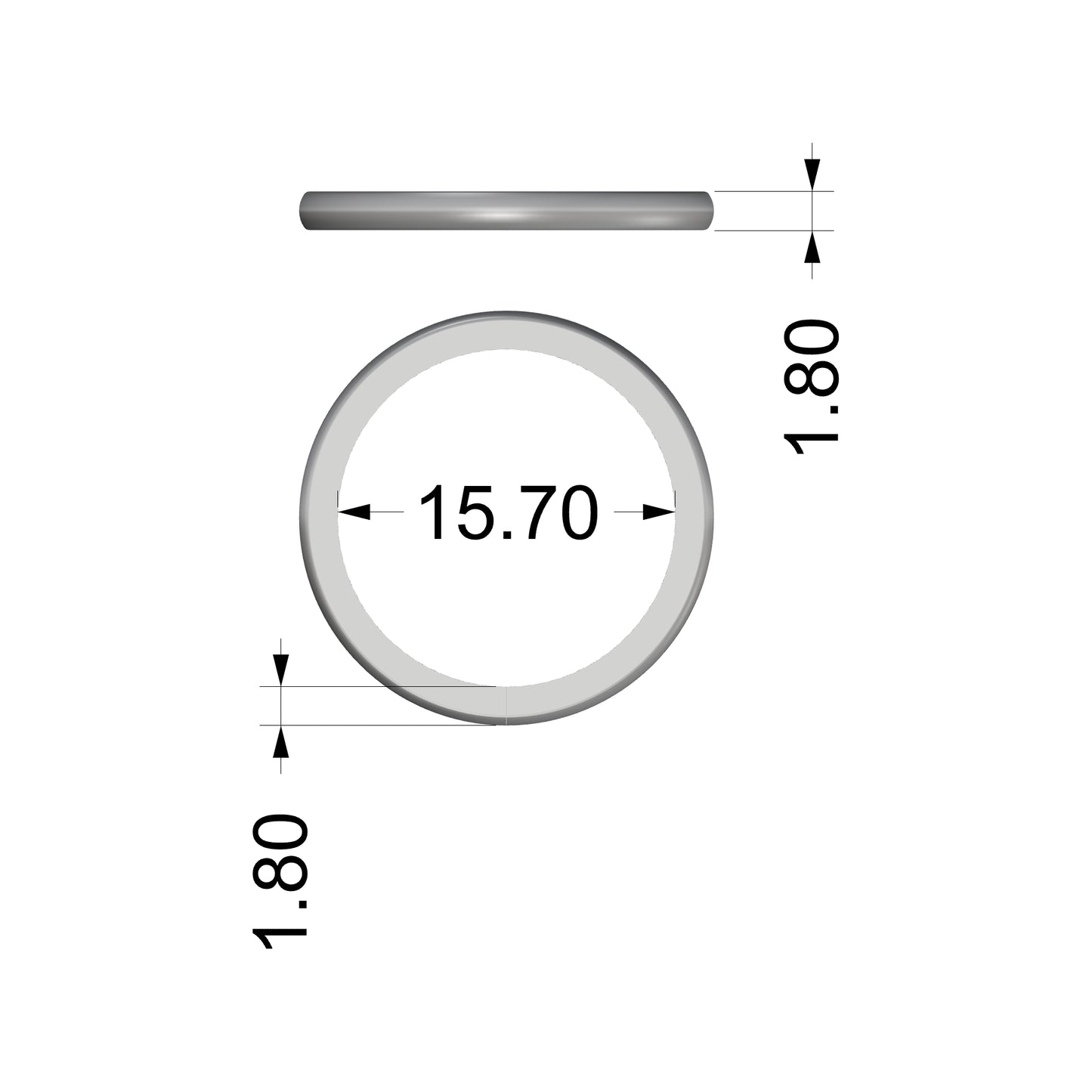 Uncut bands for cutdown pave - 1.8mm wide