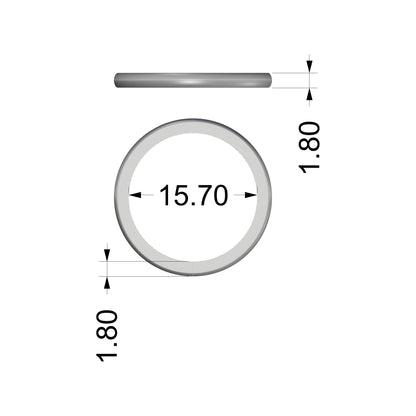 Uncut bands for cutdown pave - 1.8mm wide