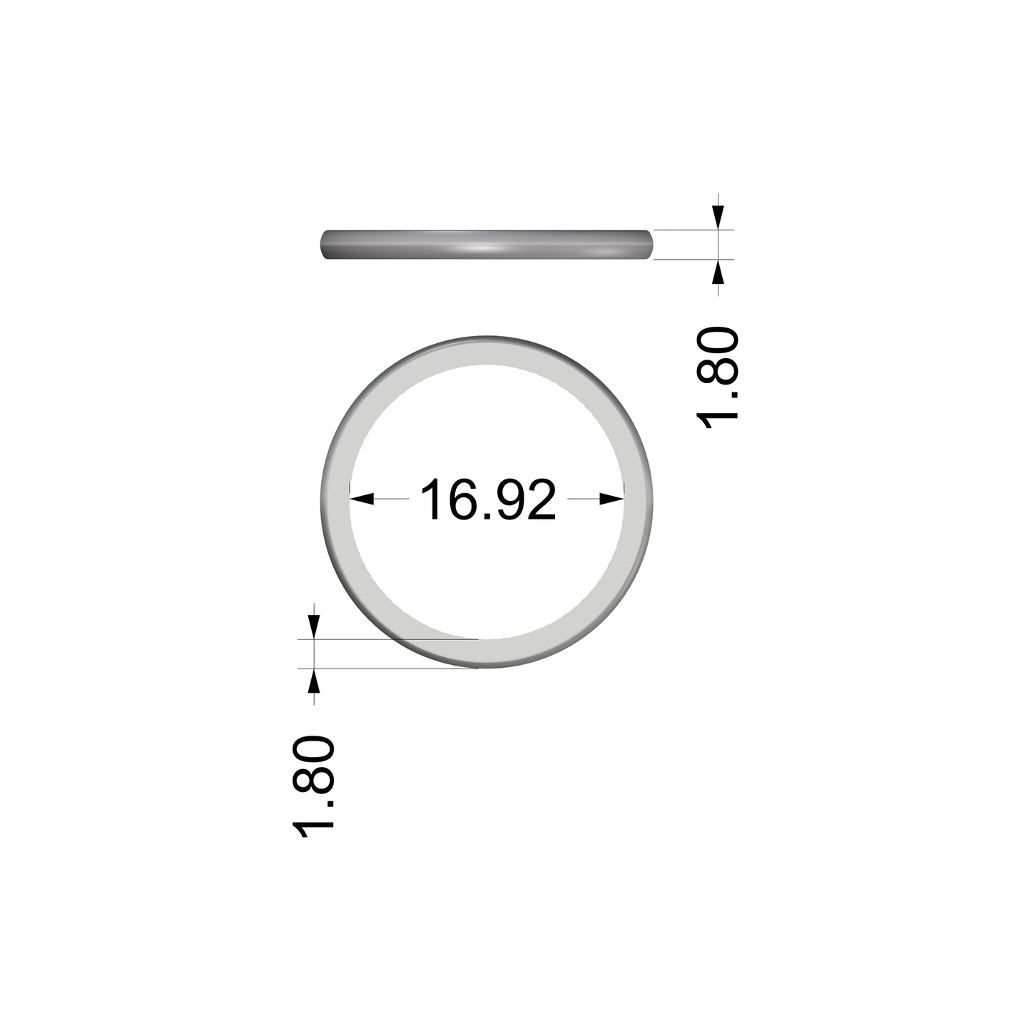 Uncut bands for cutdown pave - 1.8mm wide