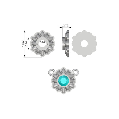 Victoria Bezel Necklace Setting for 3.5-4.6mm round