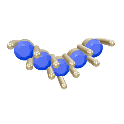 V shape prong pendant 5x3mm 0.50ct