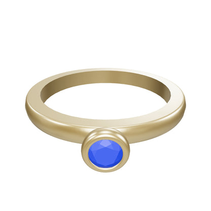 Stacking Ring 3.5mm Round bezel Peg head 3d model