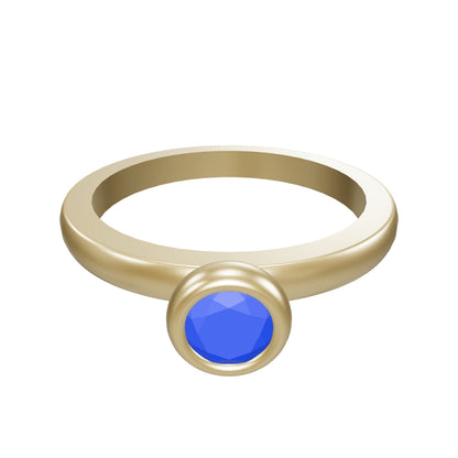 Stacking Ring 4.5mm Round bezel peg head 3d model