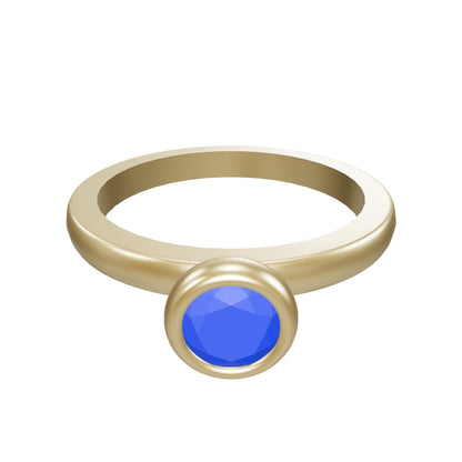 Stacking Ring 5.0mm Round 0.50cts bezel peg head 3d model
