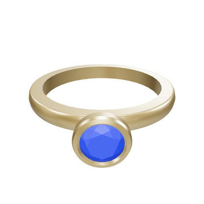 Stacking Ring 5.0mm Round 0.50cts bezel peg head 3d model