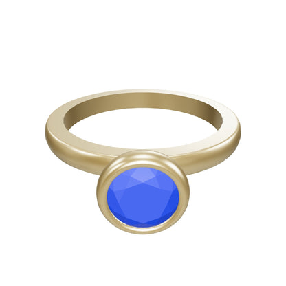 Round Stacking Ring 6.0mm round bezel peg head 3d model