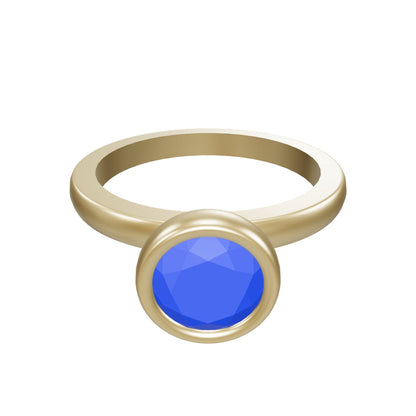 Round Stacking Ring 6.5mm Round 1ct bezel peg head 3d model