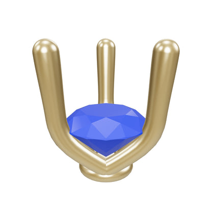 Earring - Trellis Stud 3 prong 4mm