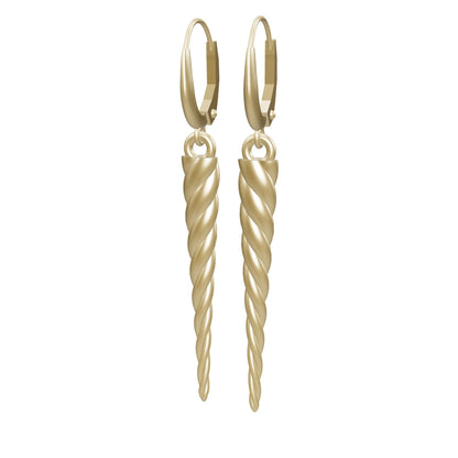 Large icicle spike earrings